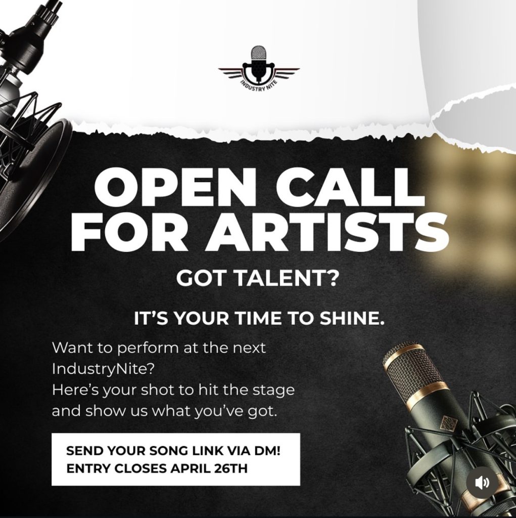 Industry Nite Open call for artists